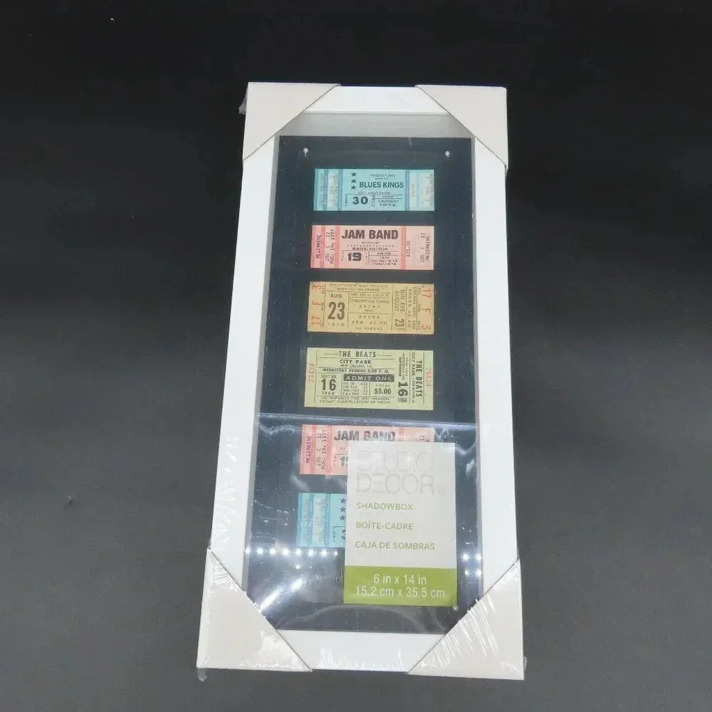 Studio Decor Shadowbox Back Loading Ticket Stub Display NEW Holder